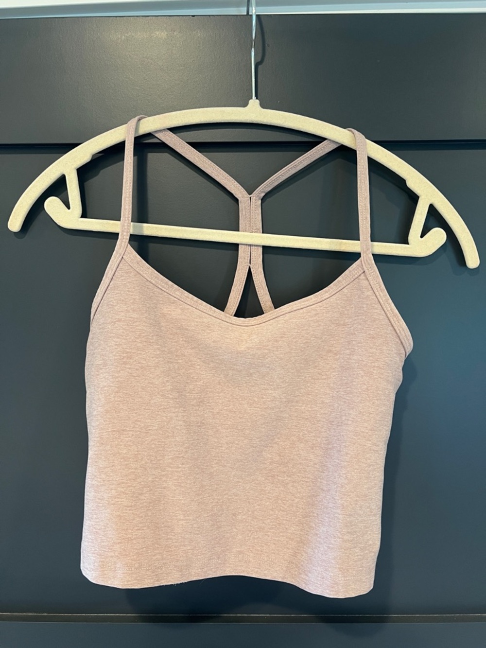 Medium Beyond Yoga Spacedye Slim Racerback Cropped Tank in Chai - balletcore! - Picture 5 of 5